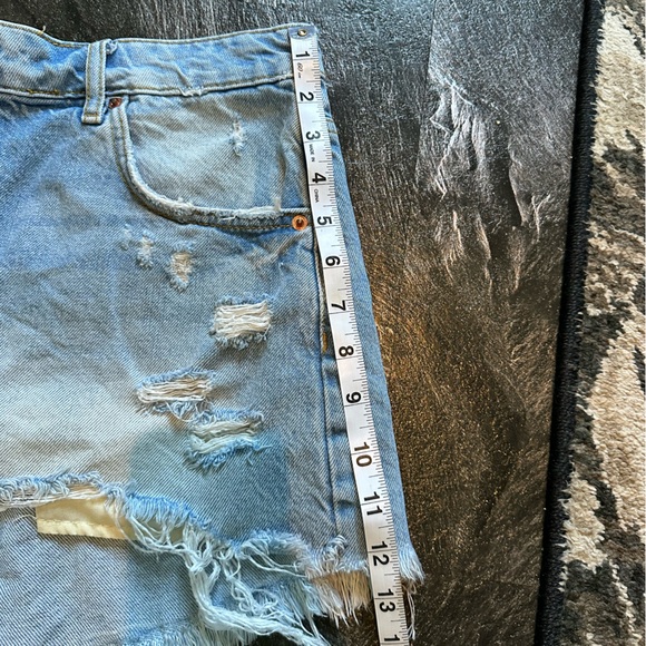 Zara High Waist Jean Shorts - Picture 9 of 10